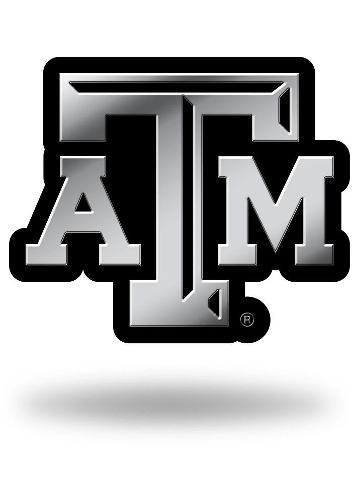 Texas A&M Aggies Plastic Molded Car Emblem - Silver
