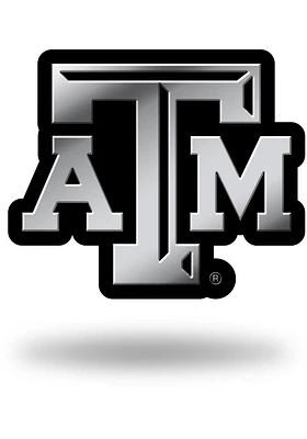 Texas A&M Aggies Plastic Molded Car Emblem - Silver