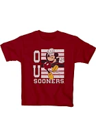 Oklahoma Sooners Youth Cardinal Mickey Big Hooray Short Sleeve T-Shirt
