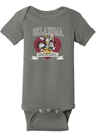 Oklahoma Sooners Baby Red Disney Heart Troop Short Sleeve One Piece