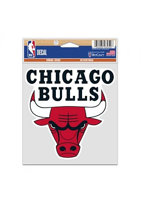 Chicago Bulls 3.75x5 Fan Auto Decal - Red