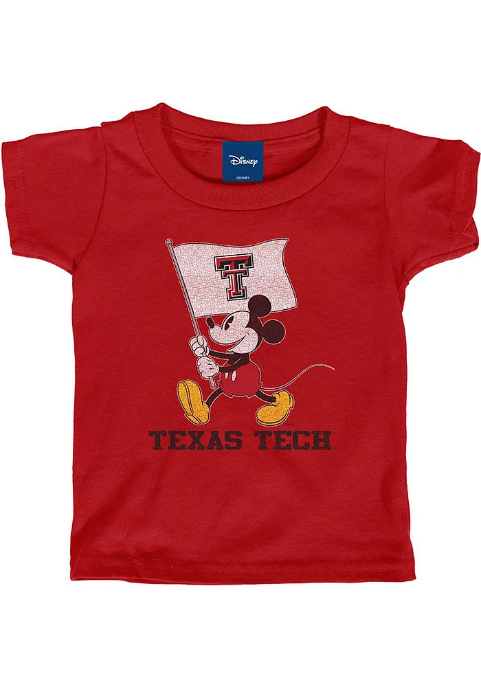 Texas Tech Red Raiders Toddler Mickey Flag Waver Short Sleeve T-Shirt