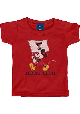 Texas Tech Red Raiders Toddler Mickey Flag Waver Short Sleeve T-Shirt