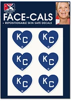 Kansas City Monarchs Royal Heart White KC 6 Pack Tattoo