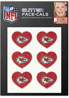 Kansas City Chiefs Glitter Heart 6 Pack Tattoo