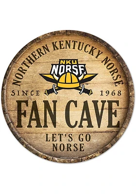 Northern Kentucky Norse Round Fan Cave Sign - Brown