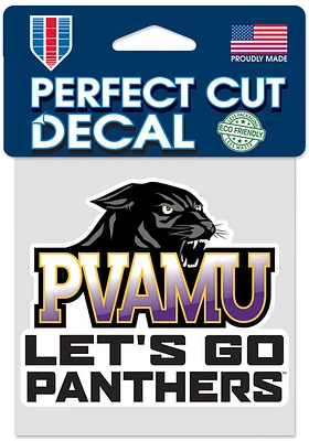Prairie View A&M Panthers 4x4 Slogan Auto Decal - Purple