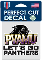 Prairie View A&M Panthers 4x4 Slogan Auto Decal - Purple