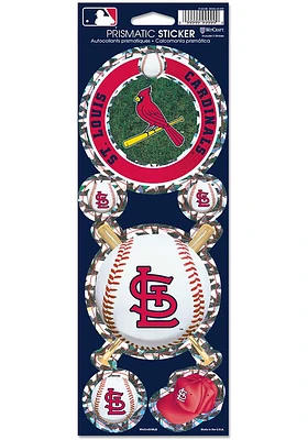 St Louis Cardinals Prismatic Stickers - Silver