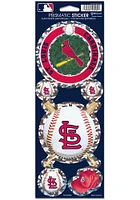 St Louis Cardinals Prismatic Stickers - Silver