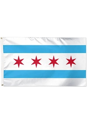 Chicago 3x5 Silk Screen Grommet Flag - Blue