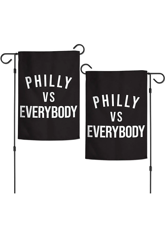 Philadelphia 12x18 Garden Flag - Black
