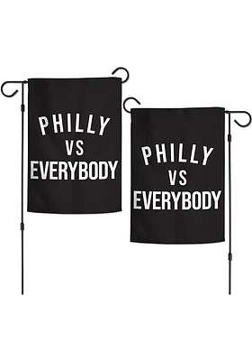 Philadelphia 12x18 Garden Flag - Black