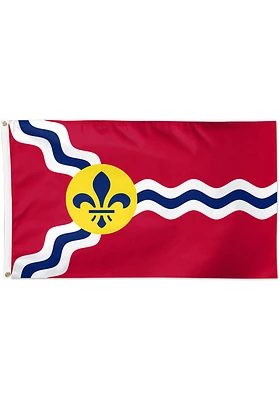 St Louis 3x5 Silk Screen Grommet Flag - Red