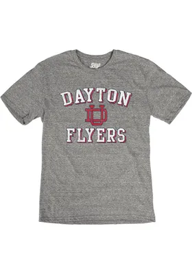 Dayton Flyers Grey Number One Match Short Sleeve Fashion T Shirt