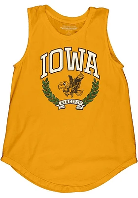 Iowa Hawkeyes Womens Gold Muscle Tank Top