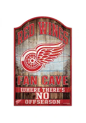 Detroit Red Wings Fan Cave Sign - Red