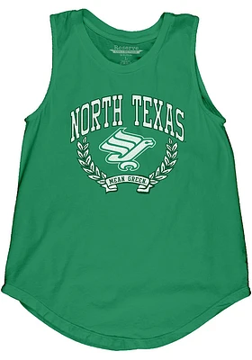 North Texas Mean Green Womens Kelly Muscle Tank Top