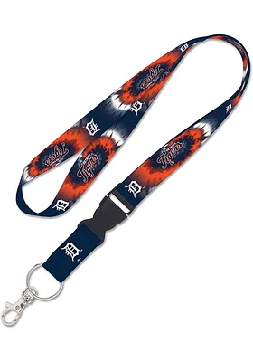 Detroit Tigers Tie Dye Lanyard - Orange