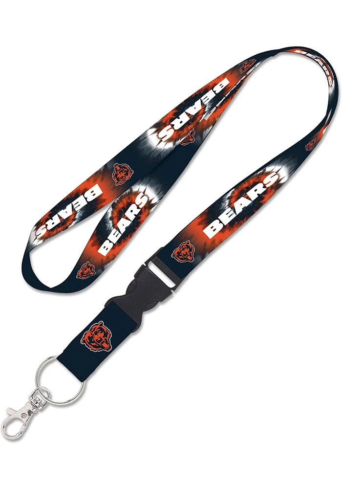 Chicago Bears Tie Dye Lanyard - Navy Blue