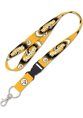 Pittsburgh Steelers Tie Dye Lanyard - Yellow