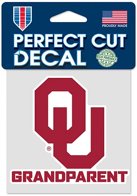 Oklahoma Sooners 4x4 Grandparent Auto Decal - Red