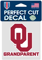Oklahoma Sooners 4x4 Grandparent Auto Decal - Red