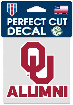 Oklahoma Sooners 4x4 Alumni Auto Decal - Red
