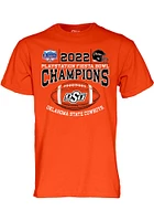 Oklahoma State Cowboys Orange 2021 Fiesta Bowl Champions Short Sleeve T Shirt