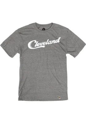 Rally Cleveland Grey Sign Wordmark Short Sleeve Fashion T Shirt