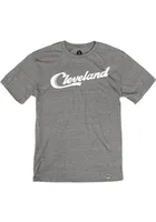 Rally Cleveland Grey Sign Wordmark Short Sleeve Fashion T Shirt