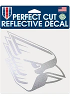 Ball State Cardinals 6X6 Auto Decal - Silver