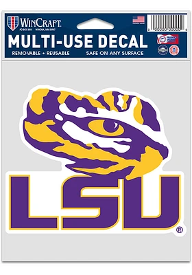 LSU Tigers 4X5 Auto Graphic Auto Decal - Purple