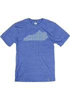 Rally Kentucky Blue Plaid State Short Sleeve Fashion T Shirt