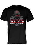 Cincinnati Bearcats Black 2021 AAC Undefeated Champions Short Sleeve T Shirt