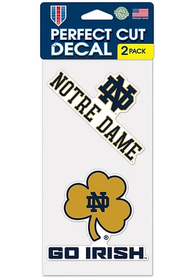 Notre Dame Fighting Irish 4x4 2pk Auto Decal - Navy Blue