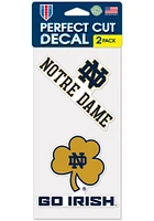Notre Dame Fighting Irish 4x4 2pk Auto Decal - Navy Blue