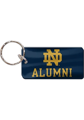 Notre Dame Fighting Irish Alumni Rectangle Keychain - Navy Blue