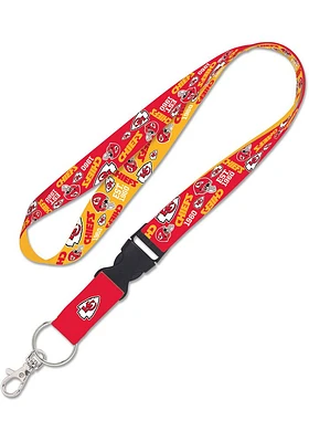 Kansas City Chiefs Scatterprint Lanyard - Red