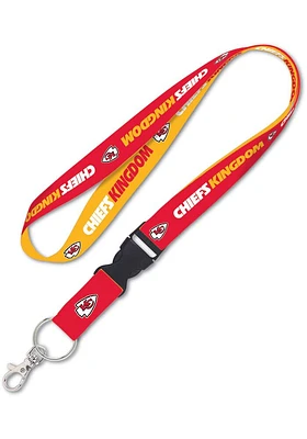 Kansas City Chiefs Slogan Design Lanyard - Red