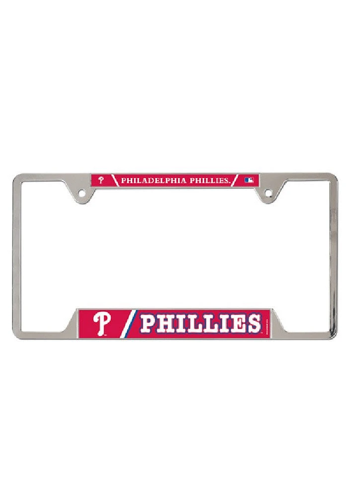 Philadelphia Phillies Metal License Plate Frame - Red