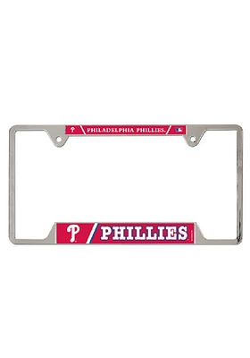 Philadelphia Phillies Metal License Plate Frame - Red
