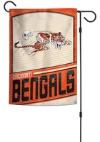 Cincinnati Bengals Retro 2 Sided Garden Flag