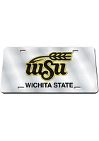 Wichita State Shockers Silver Silver Logo Car Accessory License Plate