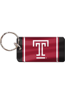 Temple Owls Team Logo Keychain - Red