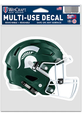 Michigan State Spartans 3.75x5 Helmet Auto Decal - Green