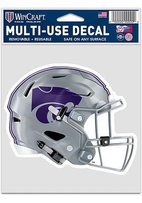 K-State Wildcats 3.75x5 Helmet Auto Decal - Purple