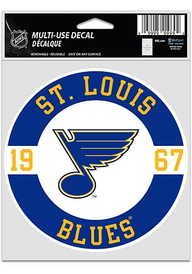 St Louis Blues 3.75x5 Patch Auto Decal - Blue