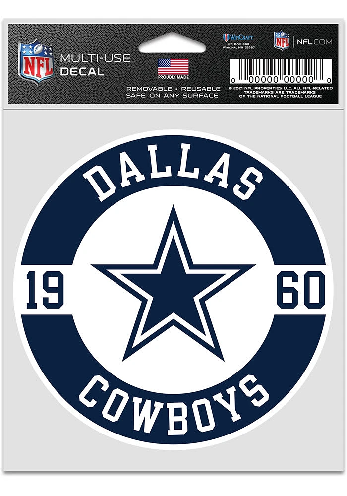 Dallas Cowboys 3.75x5 Patch Auto Decal - Blue