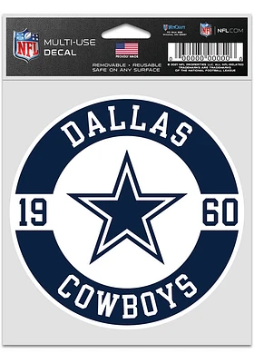 Dallas Cowboys 3.75x5 Patch Auto Decal - Blue